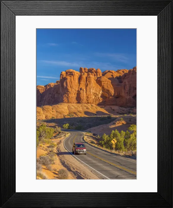 Framed Print : USA, Utah, Arches National Park, The Windows Road Framed Print : USA, Utah, Arches National Park, The Windows Road