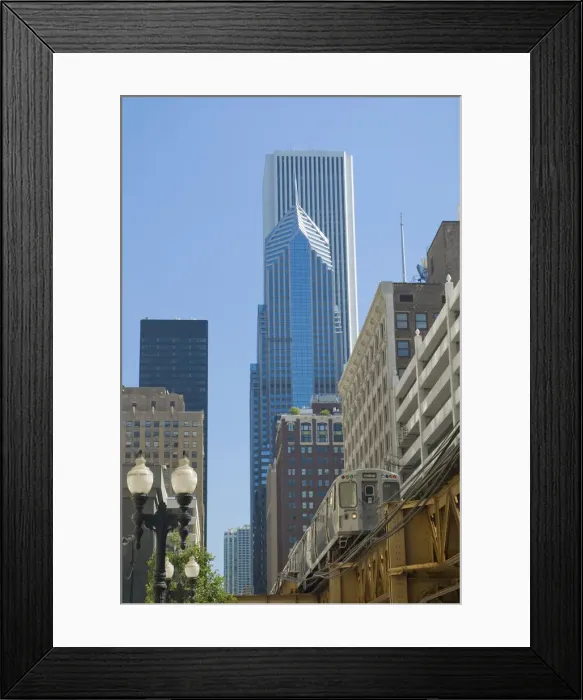 Framed Print : Illinois, Chicago, El train Framed Print : Illinois, Chicago, El train