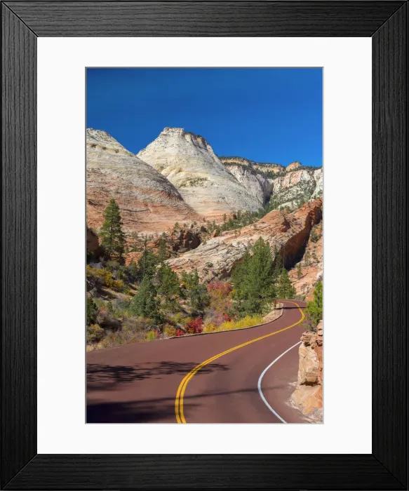 Framed Print : USA, Utah, Zion National Park, Highway 9, Zion Park Boulevard Framed Print : USA, Utah, Zion National Park, Highway 9, Zion Park Boulevard