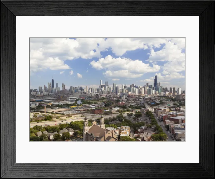 Framed Print : USA, Illinois, Chicago, City Skyline Framed Print : USA, Illinois, Chicago, City Skyline