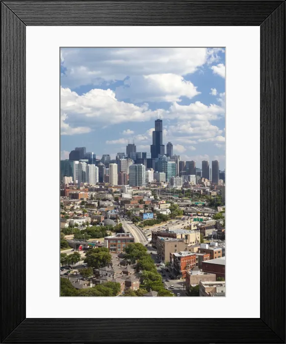 Framed Print : USA, Illinois, Chicago, City Skyline Framed Print : USA, Illinois, Chicago, City Skyline