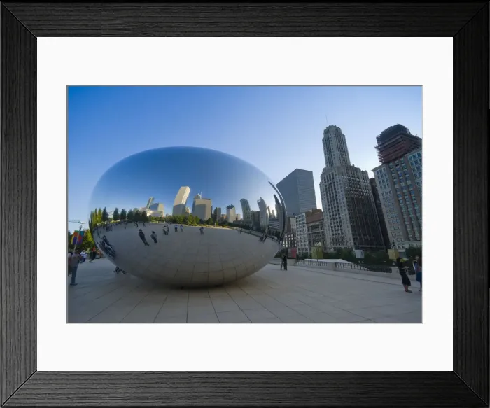 Framed Print : Illinois, Chicago, Millennium Park, Cloud Gate sculpture by Anish Kapoor Framed Print : Illinois, Chicago, Millennium Park, Cloud Gate sculpture by Anish Kapoor