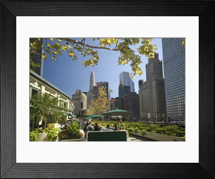 Framed Print : Illinois, Chicago, Chicago River Framed Print : Illinois, Chicago, Chicago River
