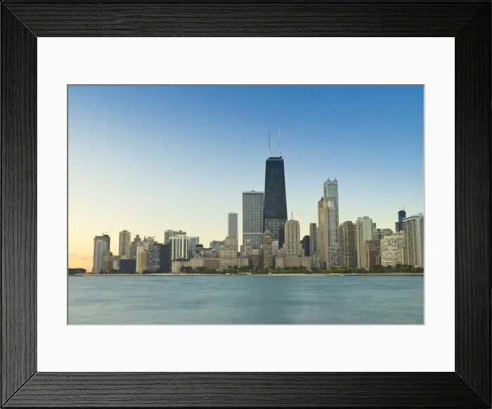 Framed Print : Illinois, Chicago, Skyline including Hancock Tower Framed Print : Illinois, Chicago, Skyline including Hancock Tower
