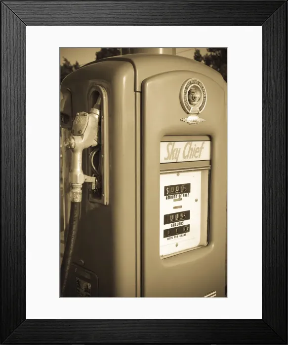Framed Print : USA, Illinois, Route 66, Dwight, Ambler-Becker Gas Station, Old gas pumps Framed Print : USA, Illinois, Route 66, Dwight, Ambler-Becker Gas Station, Old gas pumps
