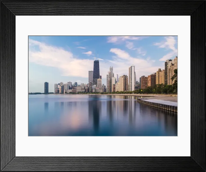 Framed Print : USA, Illinois, Chicago, City skyline and Lake Michigan Framed Print : USA, Illinois, Chicago, City skyline and Lake Michigan
