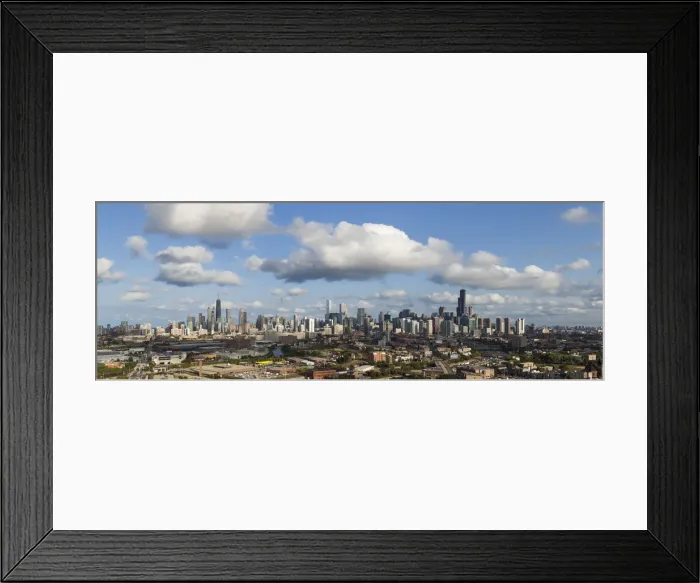Framed Print : USA, Illinois, Chicago, Panoramic City Skyline Framed Print : USA, Illinois, Chicago, Panoramic City Skyline