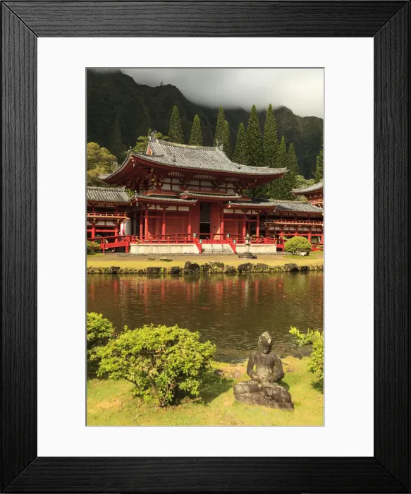 Framed Print : USA, Hawaii, Oahu, Byodo-In Temple Framed Print : USA, Hawaii, Oahu, Byodo-In Temple