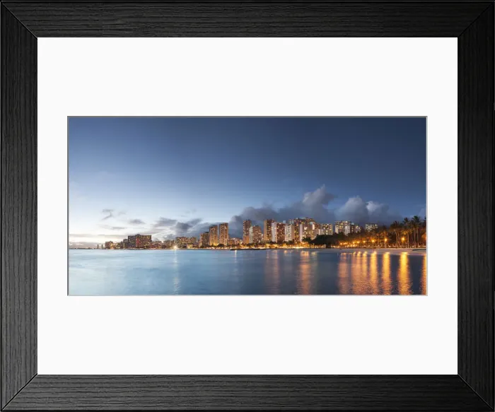 Framed Print : USA, Hawaii, Oahu, Honolulu, Waikiki Beach and Honolulu Skyline Framed Print : USA, Hawaii, Oahu, Honolulu, Waikiki Beach and Honolulu Skyline