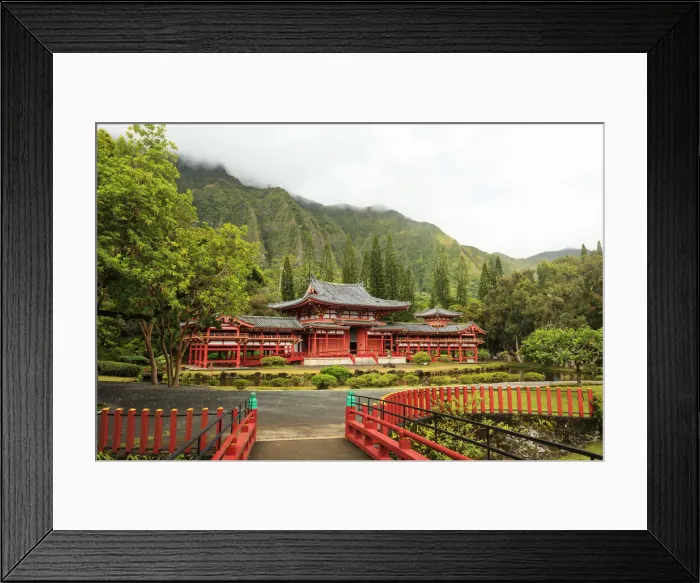 Framed Print : USA, Hawaii, Oahu, Byodo-In Temple Framed Print : USA, Hawaii, Oahu, Byodo-In Temple