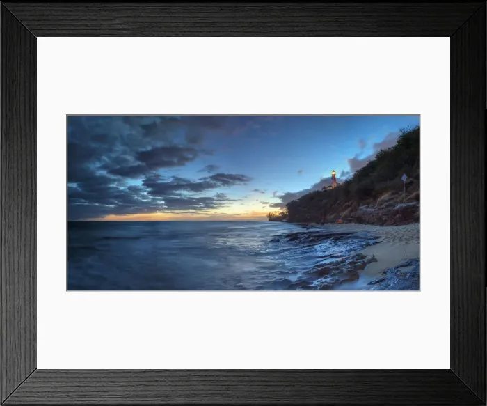 Framed Print : USA, Hawaii, Oahu, Honolulu, Diamond Head Lighthouse