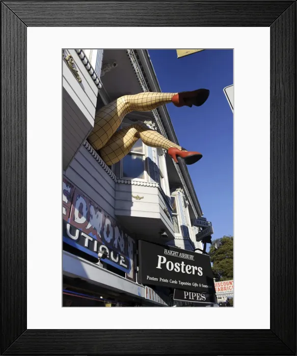 Framed Print : USA, California, San Francisco, Haight & Ashbury district Framed Print : USA, California, San Francisco, Haight & Ashbury district