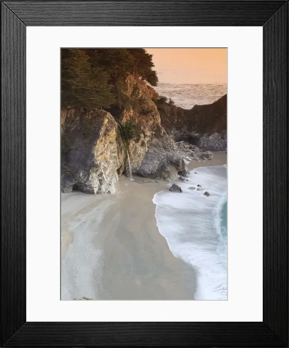 Framed Print : USA, California, Big Sur Pacific Coastline, Julia Pfeiffer Burns State Park, McWay Falls