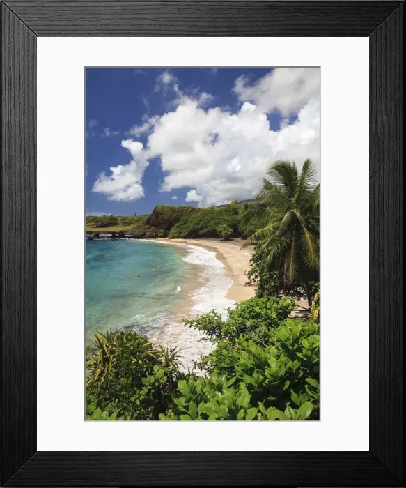 Framed Print : USA, Hawaii, Maui, Road to Hana, coastal landscape near Keanae Peninsula