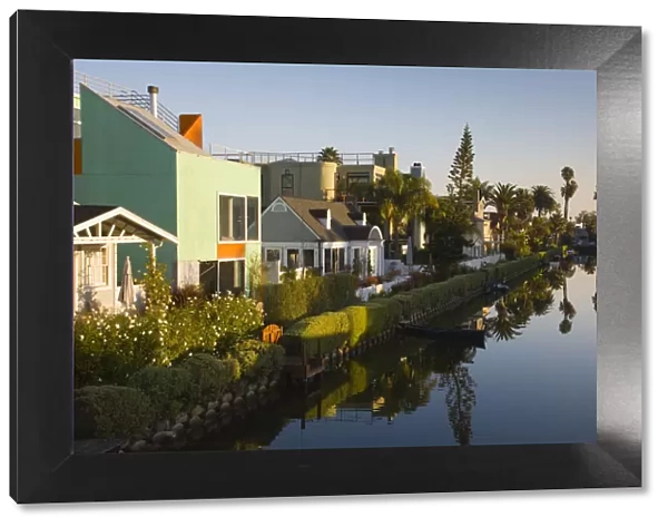 USA, California, Los Angeles, Venice, homes along Venice canals