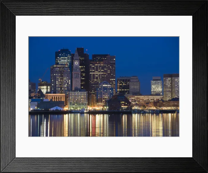 Framed Print : USA, Massachusetts, Boston, Financial District from East Boston