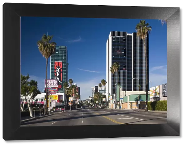 USA, California, Los Angeles, Hollywood, Sunset Boulevard at Gower Street