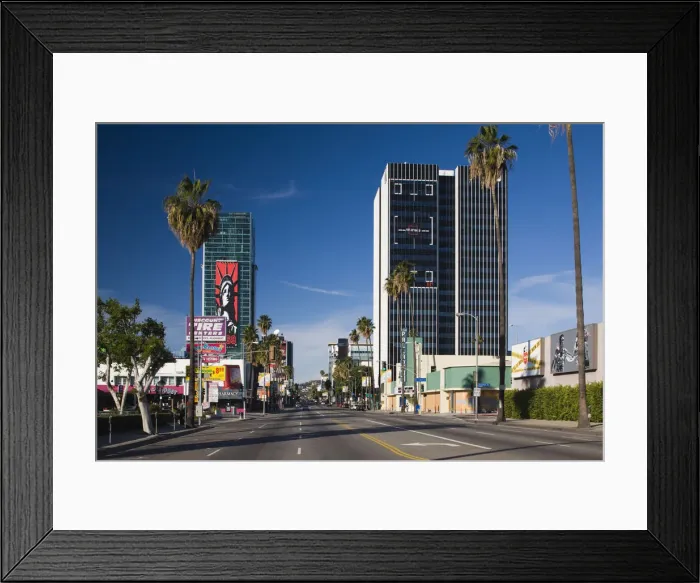 Framed Print : USA, California, Los Angeles, Hollywood, Sunset Boulevard at Gower Street Framed Print : USA, California, Los Angeles, Hollywood, Sunset Boulevard at Gower Street