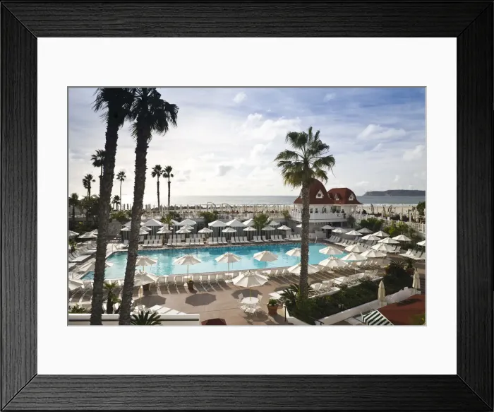 Framed Print : USA, California, San Diego area, Coronado, Hotel del Coronado, pool Framed Print : USA, California, San Diego area, Coronado, Hotel del Coronado, pool