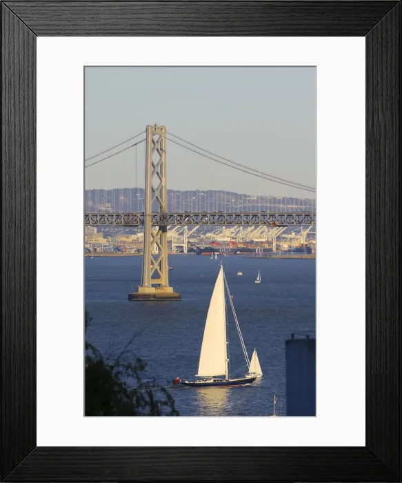 Framed Print : USA, California, San Francisco, Oakland Bay Bridge from Telegraph Hill Framed Print : USA, California, San Francisco, Oakland Bay Bridge from Telegraph Hill