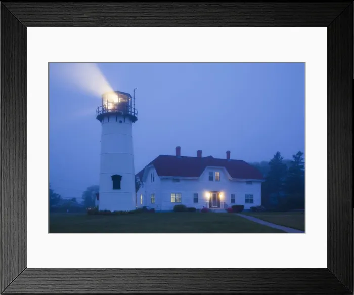 Framed Print : USA, Massachusetts, Cape Cod, Chatham, Chatham Lighthouse in the fog Framed Print : USA, Massachusetts, Cape Cod, Chatham, Chatham Lighthouse in the fog