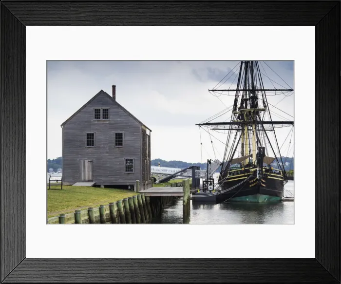 Framed Print : USA, Massachusetts, Salem, Friendship tall ship, Derby Wharf Framed Print : USA, Massachusetts, Salem, Friendship tall ship, Derby Wharf