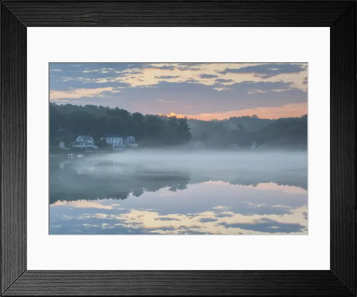 Framed Print : USA, Massachusetts, Cape Ann, Annisquam, Annisquam Harbor in summer fog Framed Print : USA, Massachusetts, Cape Ann, Annisquam, Annisquam Harbor in summer fog