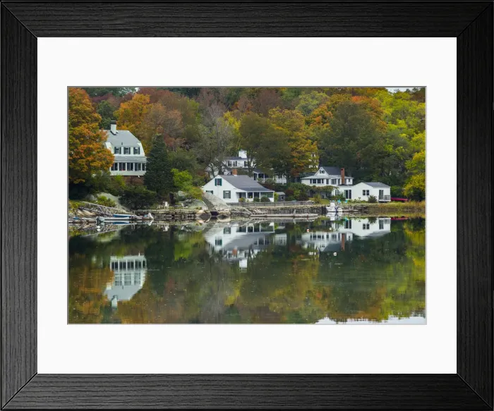 Framed Print : USA, Massachusetts, Gloucester, Annisquam, Lobster Cove, autumn Framed Print : USA, Massachusetts, Gloucester, Annisquam, Lobster Cove, autumn