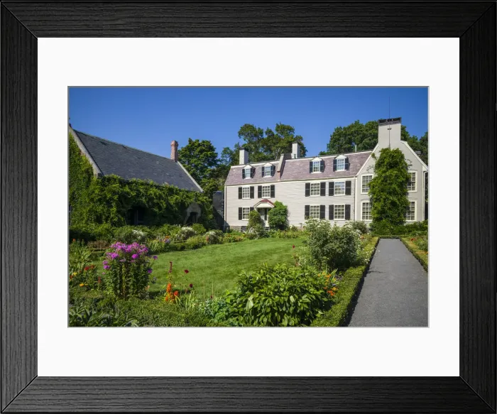 Framed Print : USA, Massachusetts, Quincy, Adams National Historical Park, The Old House at Peace Field