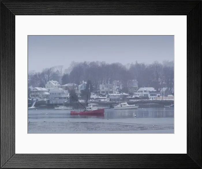 Framed Print : USA, Massachusetts, Gloucester, Annisquam, Lobster Cove, winter Framed Print : USA, Massachusetts, Gloucester, Annisquam, Lobster Cove, winter