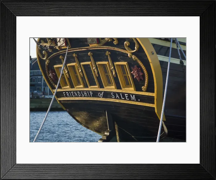 Framed Print : USA, Massachusetts, Salem, Friendship tall ship, Derby Wharf
