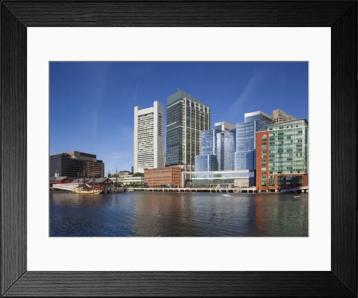 Framed Print : USA, Massachusetts, Boston, skyline from Fort Point Channel Framed Print : USA, Massachusetts, Boston, skyline from Fort Point Channel