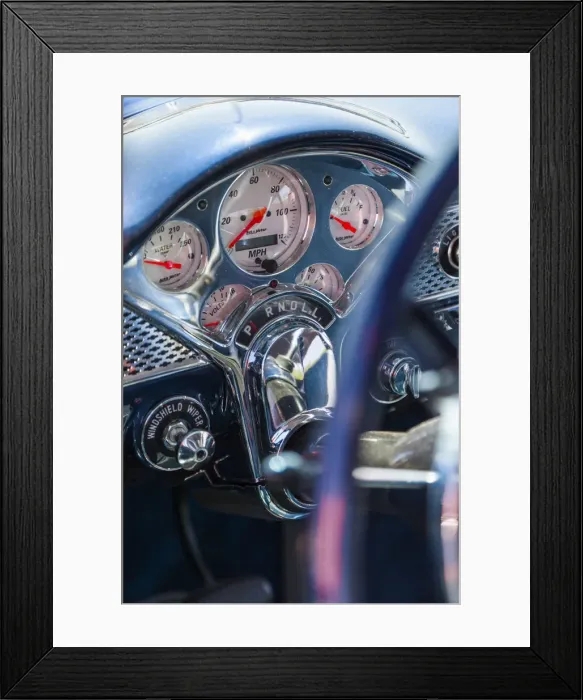 Framed Print : USA, Massachusetts, Cape Ann, Gloucester, antique car show, 1950s Chevrolet interior Framed Print : USA, Massachusetts, Cape Ann, Gloucester, antique car show, 1950s Chevrolet interior