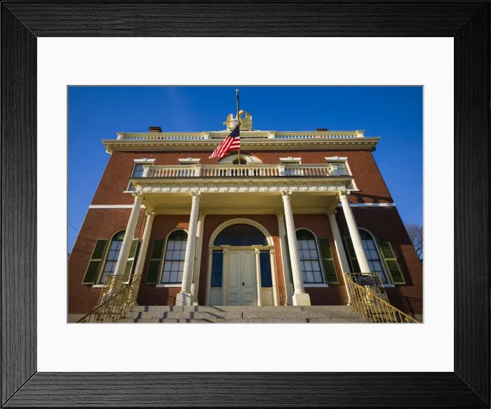 Framed Print : USA, Massachusetts, Salem, Salem Custom House, detail