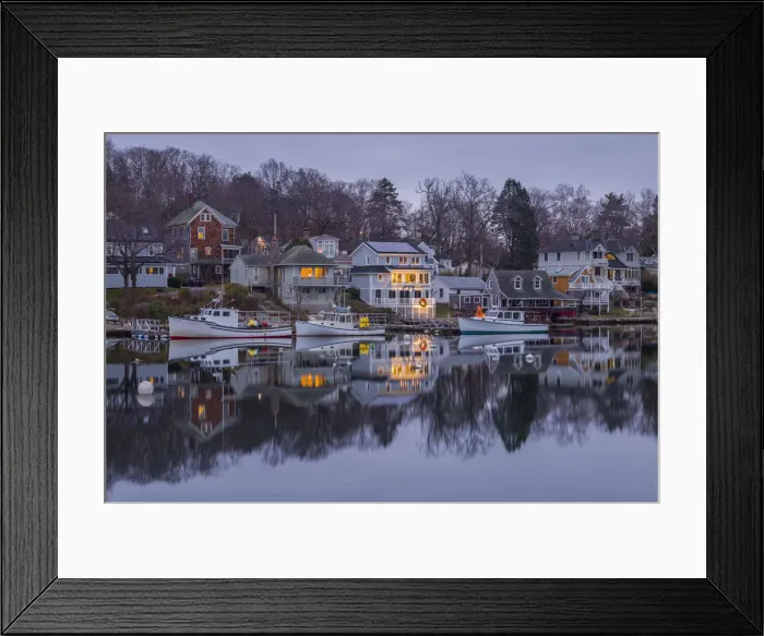 Framed Print : USA, Massachusetts, Cape Ann, Gloucester, Annisquam, Lobster Cove, early winter Framed Print : USA, Massachusetts, Cape Ann, Gloucester, Annisquam, Lobster Cove, early winter