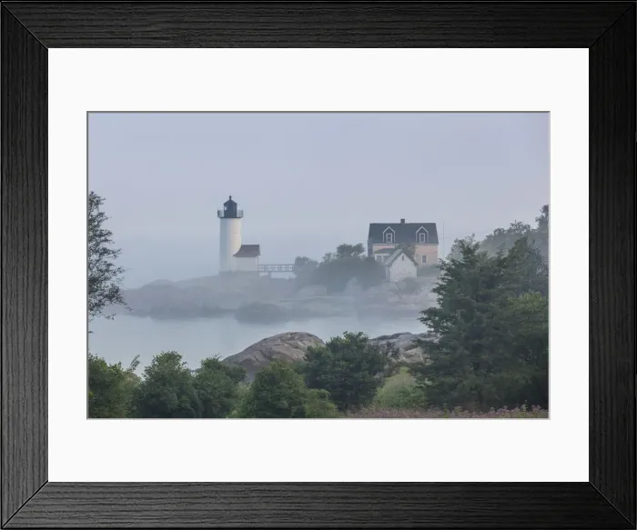 Framed Print : USA, Massachusetts, Cape Ann, Annisquam, Annisquam Lighthouse in fog Framed Print : USA, Massachusetts, Cape Ann, Annisquam, Annisquam Lighthouse in fog