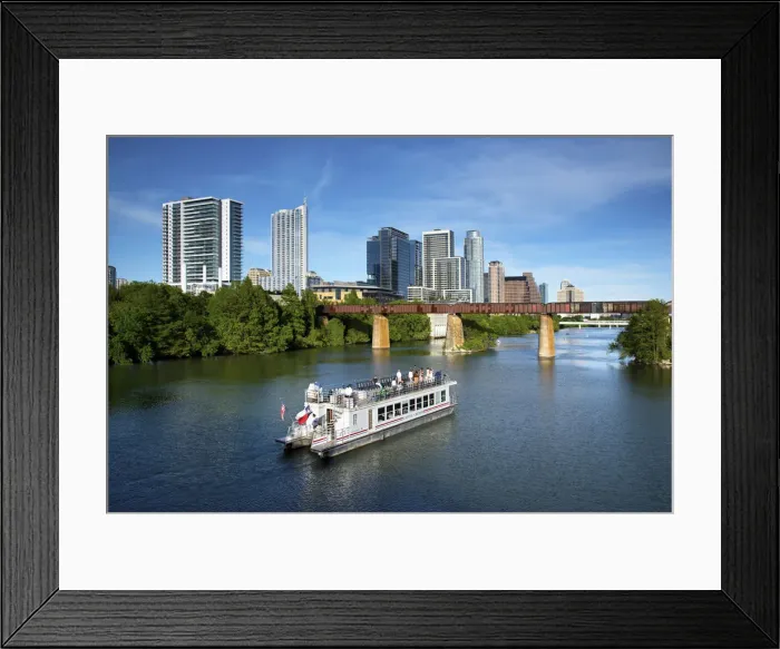 Framed Print : Texas, Austin, Lady Bird Lake, Colorado River, Tourist Boat Cruise, Missouri-Pacific Framed Print : Texas, Austin, Lady Bird Lake, Colorado River, Tourist Boat Cruise, Missouri-Pacific
