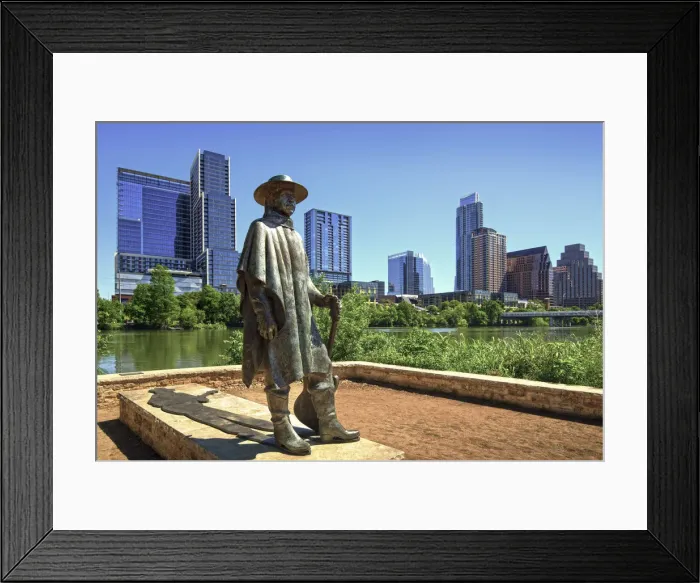 Framed Print : Texas, Austin, Stevie Ray Vaughn Statue, Ann & Roy Butler Park, Lady Bird lake Framed Print : Texas, Austin, Stevie Ray Vaughn Statue, Ann & Roy Butler Park, Lady Bird lake