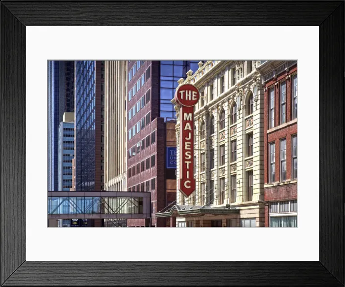 Framed Print : Texas, Dallas, Majestic Theatre, Harwood Historic District, Renaissance Revival Styled Framed Print : Texas, Dallas, Majestic Theatre, Harwood Historic District, Renaissance Revival Styled