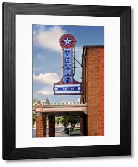 Framed Print : Texas, Seguin, Texas Theatre, 1931, Restored Framed Print : Texas, Seguin, Texas Theatre, 1931, Restored