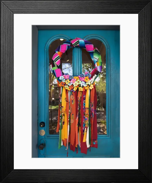Framed Print : Texas, San Antonio, Art Gallery, La Villita Historic Arts Village, Front Door Of Restored Framed Print : Texas, San Antonio, Art Gallery, La Villita Historic Arts Village, Front Door Of Restored