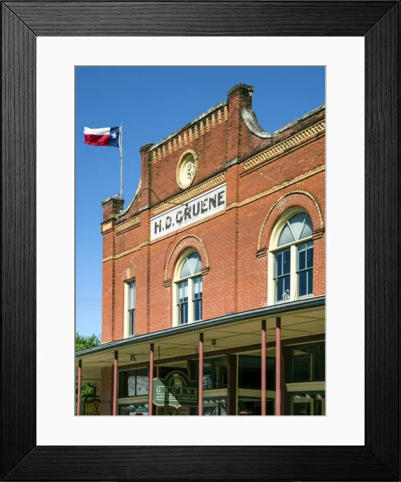 Framed Print : Texas, Gruene, H. D. Gruene Mercantile Building, 1910, Historical District, National Framed Print : Texas, Gruene, H. D. Gruene Mercantile Building, 1910, Historical District, National