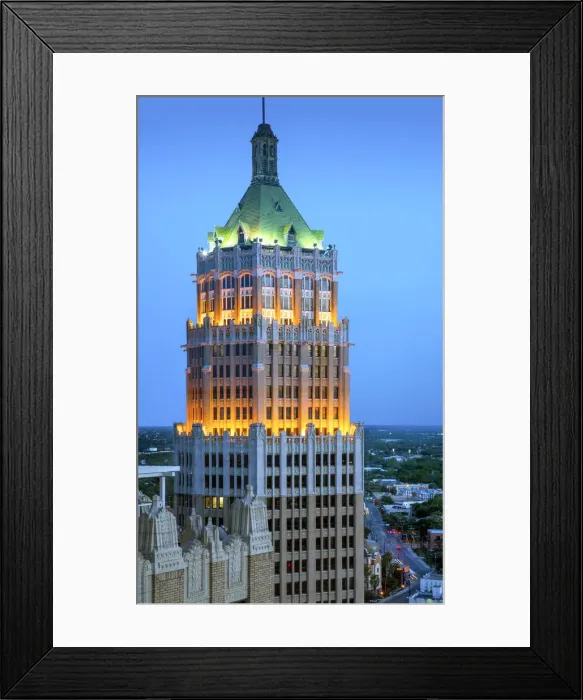 Framed Print : Texas, San Antonio, 1929 Gothic Revival Styled Tower Life Building, Originally Called Framed Print : Texas, San Antonio, 1929 Gothic Revival Styled Tower Life Building, Originally Called