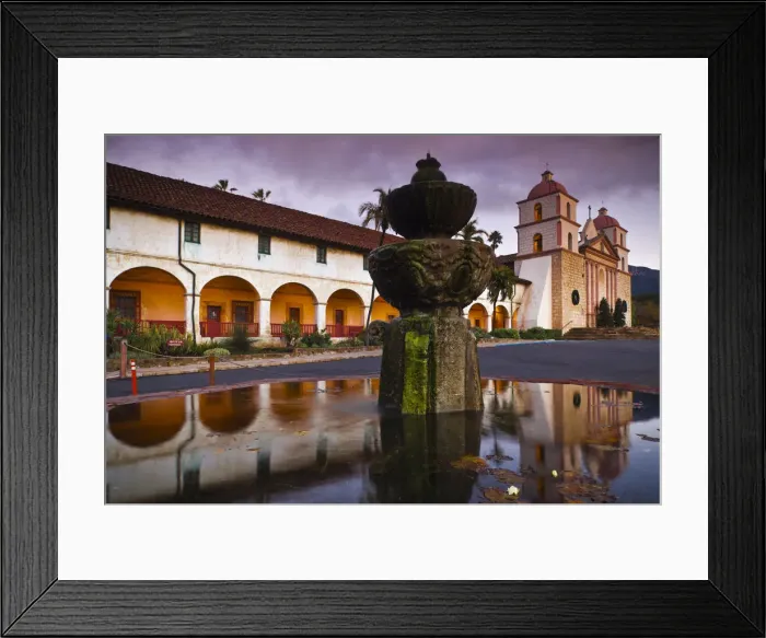 Framed Print : USA, California, Southern California, Santa Barbara, Mission Santa Barbara, dawn Framed Print : USA, California, Southern California, Santa Barbara, Mission Santa Barbara, dawn