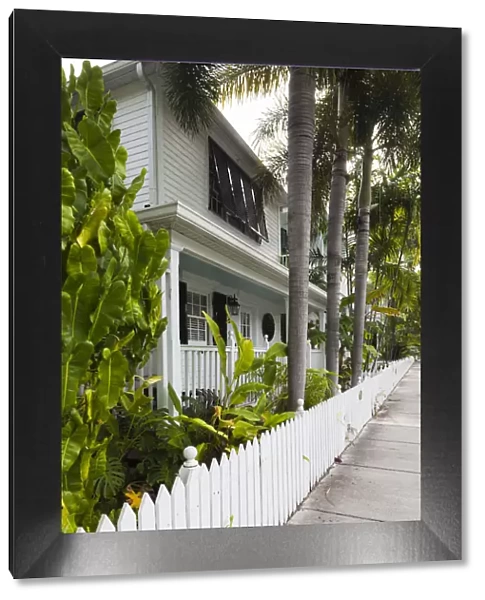 USA, Florida, Florida Keys, Key West, Truman Annex, house detail