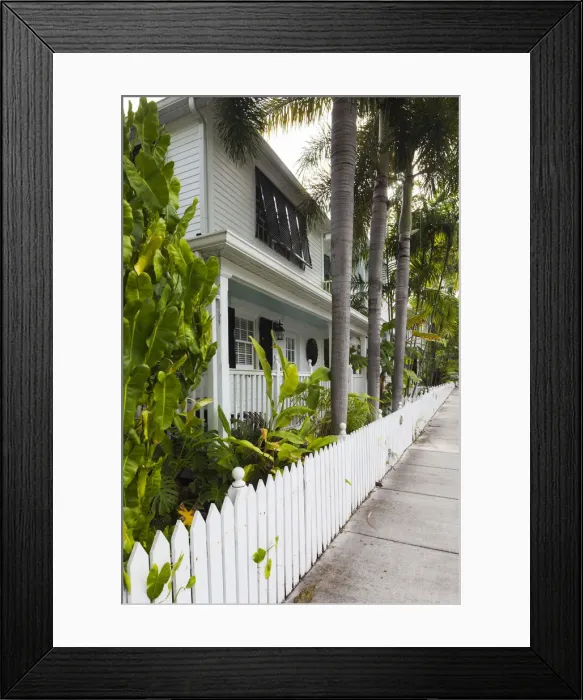 Framed Print : USA, Florida, Florida Keys, Key West, Truman Annex, house detail Framed Print : USA, Florida, Florida Keys, Key West, Truman Annex, house detail