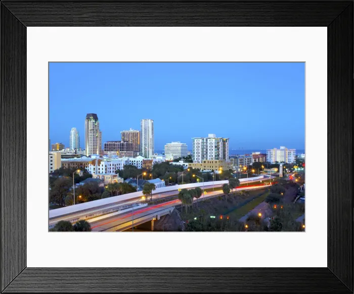 Framed Print : Florida, Saint Petersburg, Skyline, Tampa Bay, Pinellas County Framed Print : Florida, Saint Petersburg, Skyline, Tampa Bay, Pinellas County