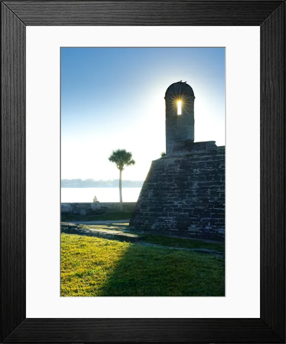 Framed Print : Florida, Saint Augustine, Sunrise, Castillo de San Marcos, Oldest Masonry Fort In