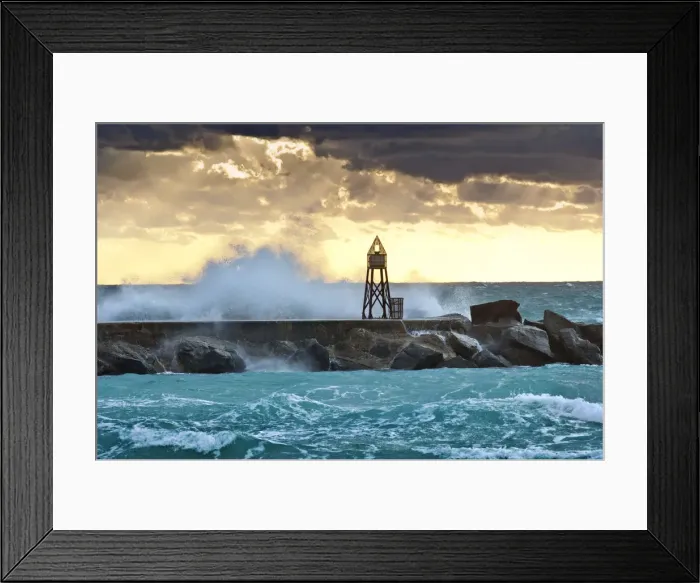 Framed Print : Florida, North Miami Beach, Bal Harbour Lighthouse Jetty, Sunrise Framed Print : Florida, North Miami Beach, Bal Harbour Lighthouse Jetty, Sunrise