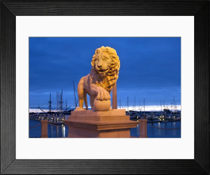 Framed Print : Florida, Saint Augustine, Bridge Of Lions, Medici Lion, Marble, National Register Framed Print : Florida, Saint Augustine, Bridge Of Lions, Medici Lion, Marble, National Register